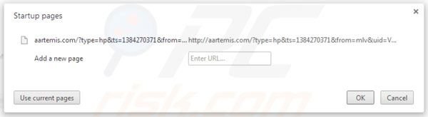 Rimuovere Aartemis dalla homepage di Google Chrome 
