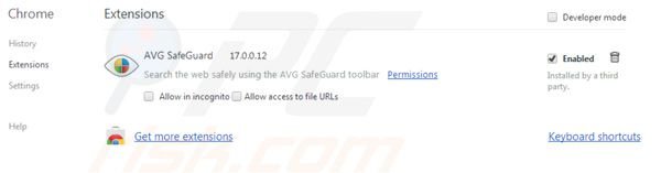 Rimuovere AVG search da Google Chrome 