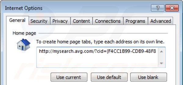 Rimuovere AVG search dalla homepage di Intenret Explorer 