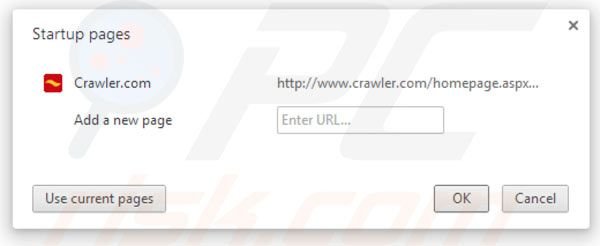 Rimuovere crawler.com dalla Google Chrome homepage