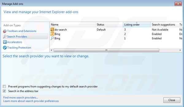 Do-search.com removal from Internet Explorer default search