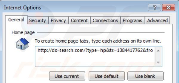 Do-search.com homepage rimozione da Internet Explorer 