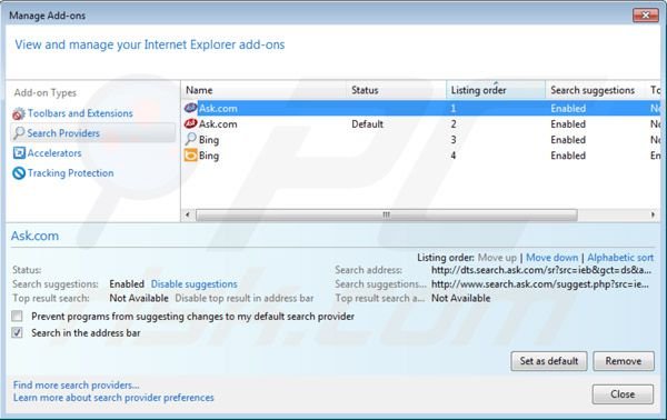 Rimuovere Music toolbar dal motore di ricerca di Internet Explorer 