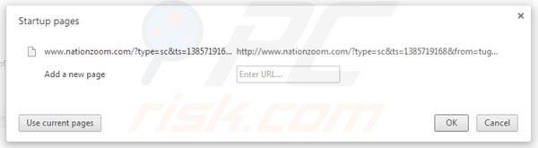Rimuovere nationzoom.com dalla homepage di Google Chrome 