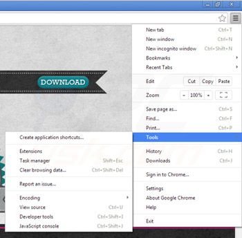 Rimuovere Rocket tab ads da Google Chrome step 1