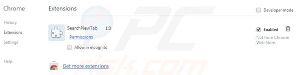 Rimuovere website.searchguru.info dalle estensioni di Google Chrome 