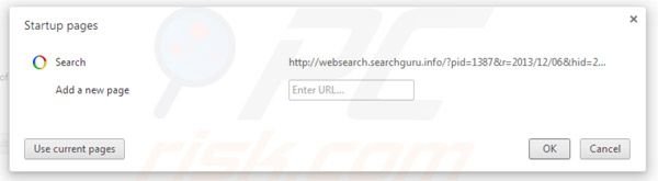 Rimuovere websearch.searchguru.info dalla homepage di Google Chrome 