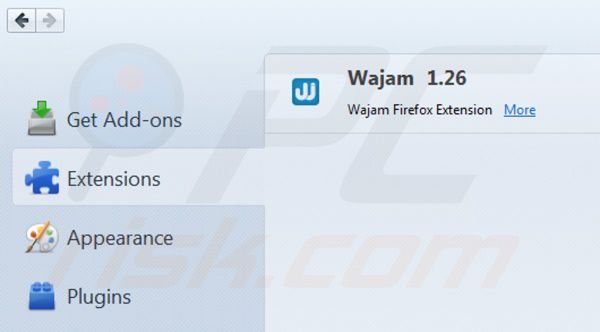 Rimuovere Wajam ads da Mozilla Firefox passo 2