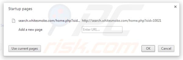 Rimuovere search.whitesmoke.com dalla homepage di Google Chrome 