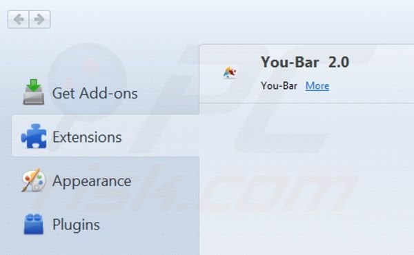Rimuovere You-bar da Mozilla Firefox step 2