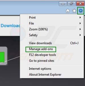 Rimuovere Zoom downloader dalle estensioni di Internet Explorer passo 1