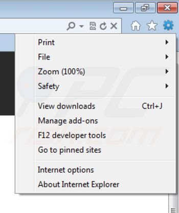 Rimuovere iWebar da Internet Explorer step 1