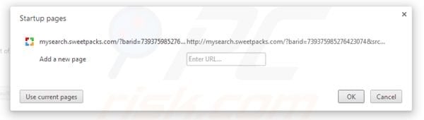 Rimuovere mysearch.sweetpacks.com dalla homepage di Google Chrome