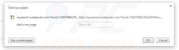 Rimuovere mysearch.sweetpacks.com dalla homepage di Google Chrome