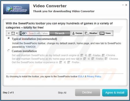 Mysearch.sweetpacks.com installer