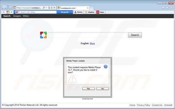 Mysearch.sweetpacks.com redirect virus