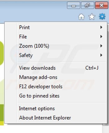 Rimuovere Pirrit Suggestor da Internet Explorer step 1