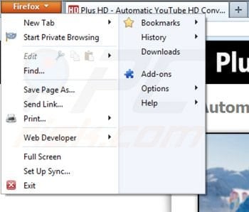 Rimuovere plus-hd ads da Mozilla Firefox step 1