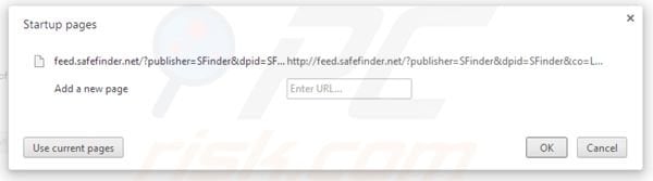 Rimuovere isearch.safefinder.net dalla Google Chrome homepage