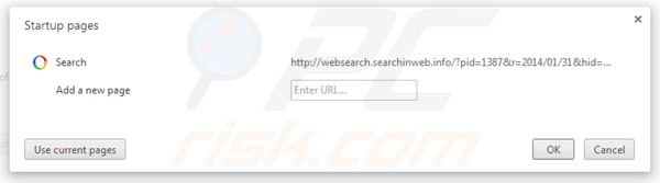 Rimuovere Websearch.searchinweb.info dalla Google Chrome homepage