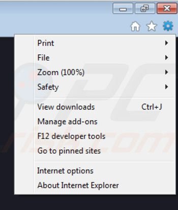 Rimuovere vlc app virus dalle estensioni di Internet Explorer step 1
