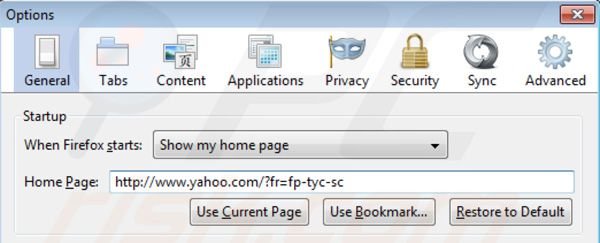 Rimuovere Yahoo toolbar da Mozilla Firefox homepage