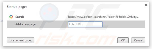 Rimuovere default-search.net dalla Google Chrome homepage