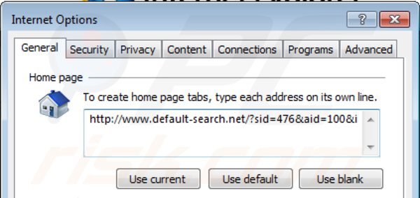 Rimuovere default-searchnet.net dalla Internet Explorer homepage