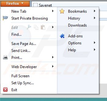 Rimuovere SaveNeto ads da Mozilla Firefox step 1