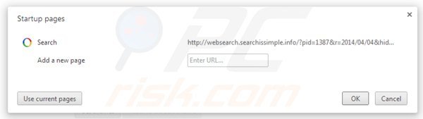 Rimuovere websearch.searchissimple.info dalla Google Chrome homepage
