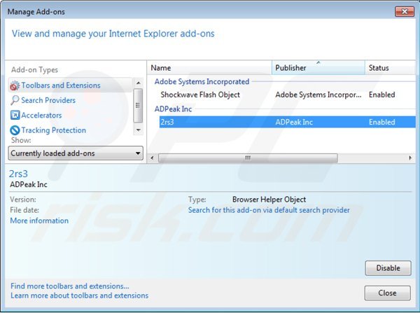 Rimuovere supra savings da Internet Explorer step 2