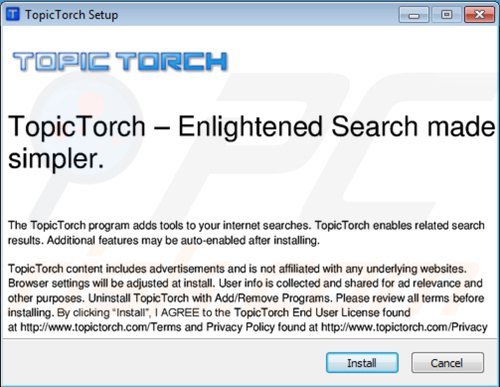 topic torch adware installer