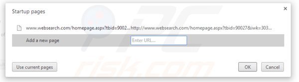 Rimuovere websearch.com dalla Google Chrome homepage