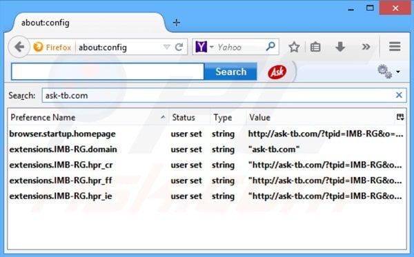 Cambiare il motore di ricerca predefinito ask-tb.com da Mozilla Firefox 