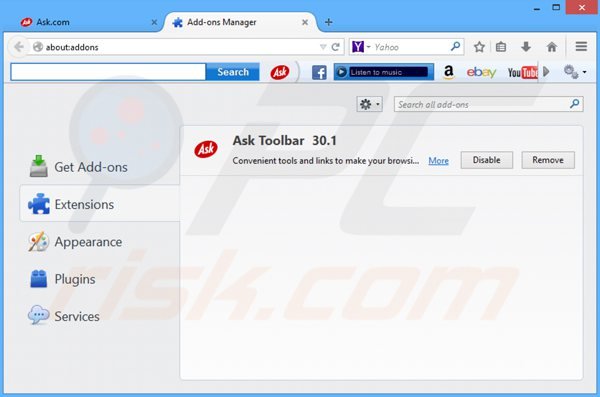 Rimuovere ask-tb.com da Mozilla Firefox