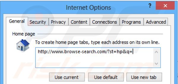 Rimuovere browse-search.com dalla Internet Explorer homepage