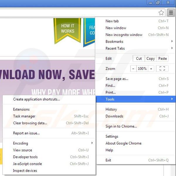 Rimuovere Coupon Downloader ads da Google Chrome step 1