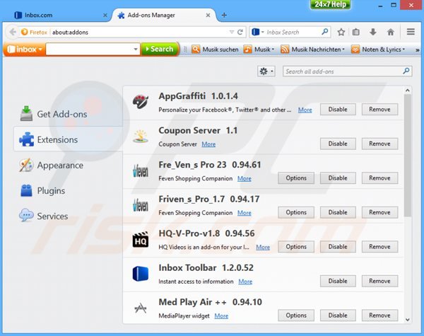 Rimuovere Deal Finder da Mozilla Firefox step 2