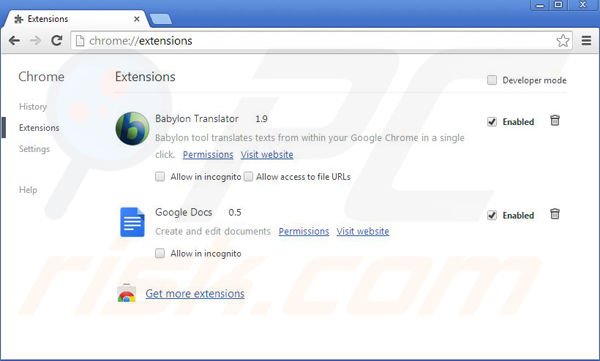 Rimuovere le estensioni di Max-start.com da Google Chrome