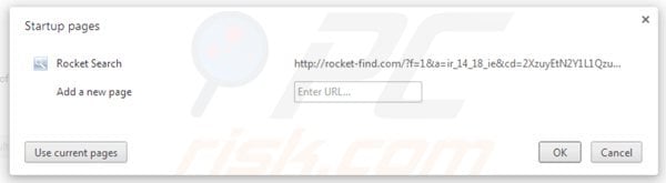 Rimuovere rocket-find.com dalla Google Chrome homepage