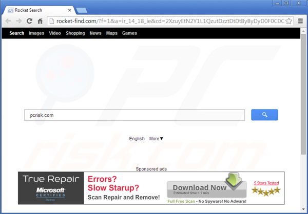 Rocket-find.com redirect virus