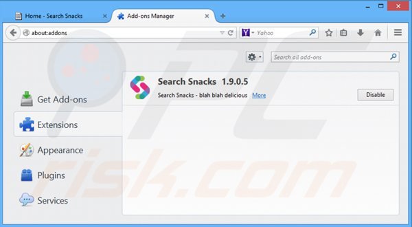 Rimuovere Search Snacks da Mozilla Firefox step 2