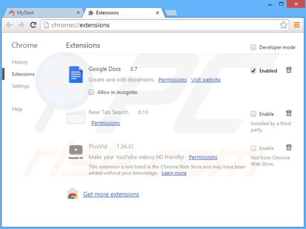 Rimuovere SearchShock.com da Google Chrome