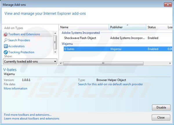 Rimuovere V-Bates Shopper ads da Internet Explorer step 2