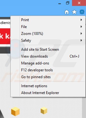 Rimuovere Browser App da Internet Explorer step 1