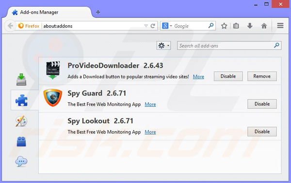 Rimuovere Movie Wizard da Mozilla Firefox step 2