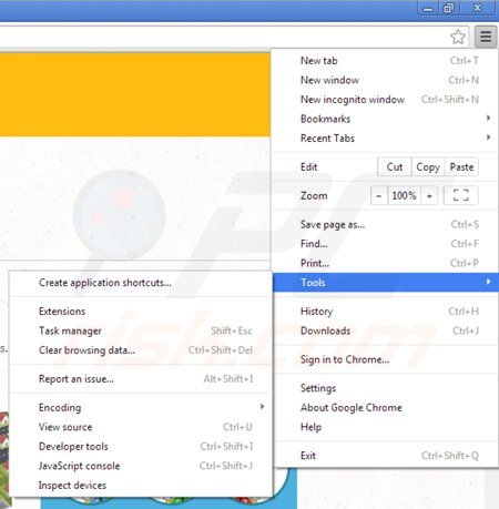 Rimuovere PastaQuotes da Google Chrome step 1