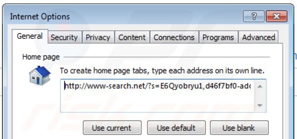 Rimuovere www-search.net dalla Internet Explorer homepage