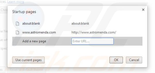 Rimuovere Astromenda.com redirect da Google Chrome step 2