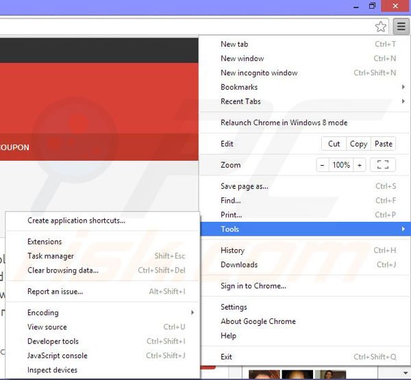 Rimuovere foxydeal ads da Google Chrome step 1